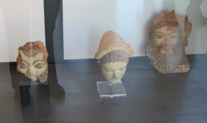 Pre-Roman pottery heads of gods