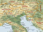 Map of North Italy and Austria