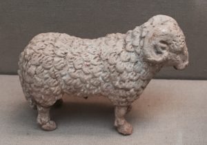 Terracotta sheep, Greek, 4th century BC. (British Museum) Would make a lovely sigillarium!