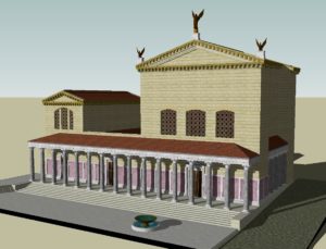 Computer generated image of the Curia Julia by the model maker, Lasha Tskhondia