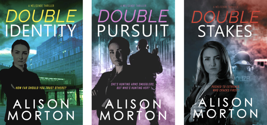 Covers of Doubles series by Alison Morton