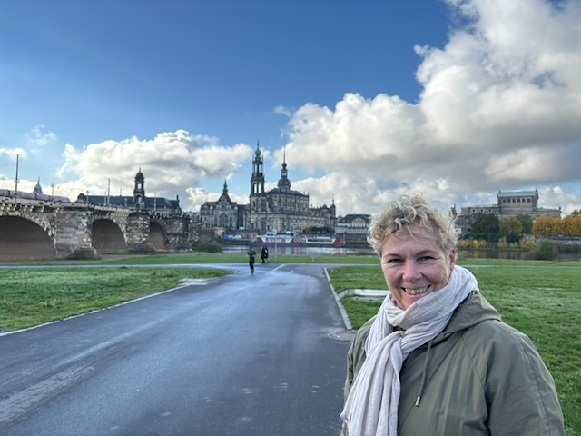 Anna, the Augustusbrücke and Dresden Old Town