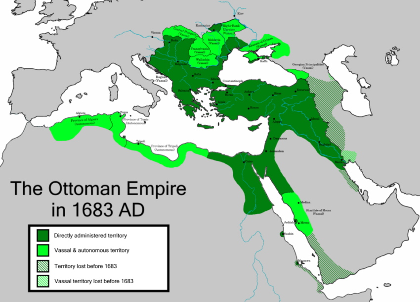 Map of Ottoman Empire 1683